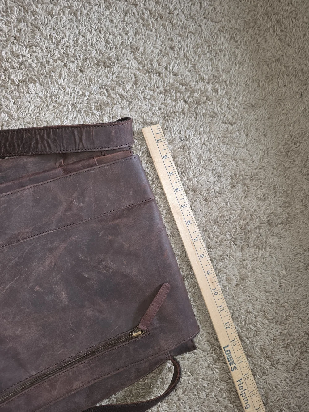 ESTALON Dark Brown Leather Messenger Bag for Men